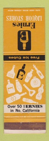 Matchbook Cover - Ernies Liquor Store CA CHAIN