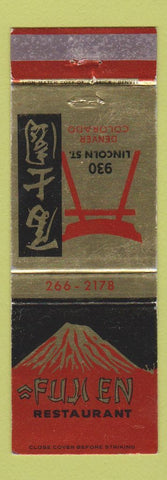 Matchbook Cover - Fuji En Restaurant Denver Colorado WEAR