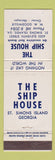 Matchbook Cover - Ship House St Simons Island GA
