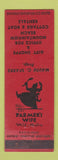 Matchbook Cover - Farmer's Wife Restaurant Cottages Weld ME