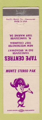 Matchbook Cover - Tape Centres Music Vancouver WA New Westminster