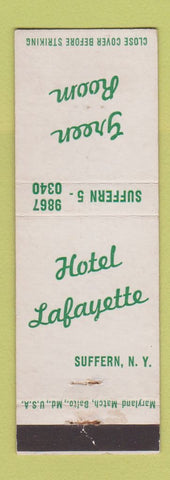 Matchbook Cover - Hotel Lafayette Green Room Suffern NY