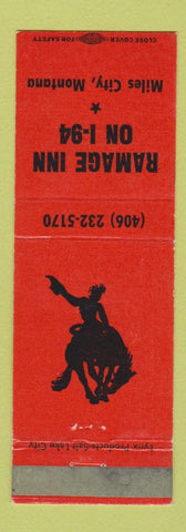 Matchbook Cover - Ramage Inn Miles City MT