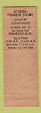 Matchbook Cover - Noodle Grill Chinese Restaurant Spokane WA