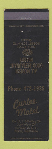 Matchbook Cover - Curlee Motel Peru IN
