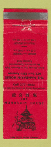 Matchbook Cover - Mandarin House Chinese Restaurant WEAR