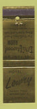 Matchbook Cover - Hotel Lowry St Paul MN