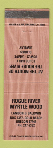 Matchbook Cover - Rogue River Myrtle Wood Gold Beach OR