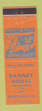 Matchbook Cover - Bahney House Myerstown PA