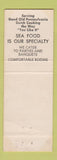 Matchbook Cover - Bahney House Myerstown PA