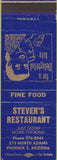 Matchbook Cover - Steven's Restaurant Phoenix AZ girlie SAMPLE POOR
