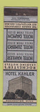 Matchbook Cover - Hotel Kahler Rochester MN