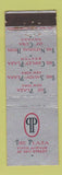 Matchbook Cover - Plaza Hotel New York City FEDERAL LONG WEAR