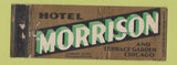 Matchbook Cover - Hotel Morrison Chicago IL WORN