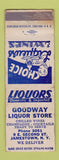 Matchbook Cover - Goodway Liquor Store Jamestown NY WEAR