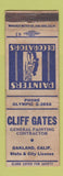 Matchbook Cover - Cliff Gates Contractor Paining Oakland CA WEAR