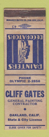 Matchbook Cover - Cliff Gates Contractor Paining Oakland CA WEAR