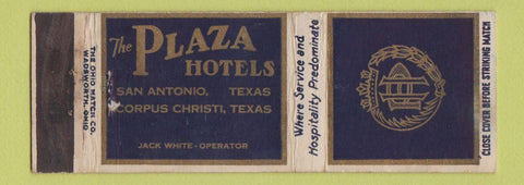 Matchbook Cover - Plaza Hotel Corpus Christi TX