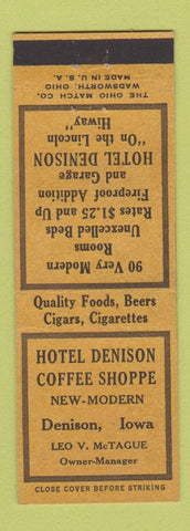 Matchbook Cover - Hotel Denison IA