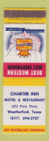 Matchbook Cover - Charter Inn Motel Restaurant Weatherford TX Best Western