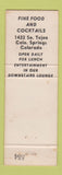 Matchbook Cover - The Beefeaters Colorado Springs