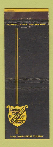 Matchbook Cover - Caruso Spaghetti Place New York City