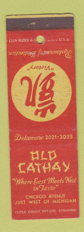 Matchbook Cover - Old Cathay Chinese Restaurant Chicago IL