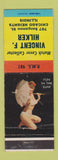 Matchbook Cover - Match Collector Vincent Hilker Chicago Heights IL pinup WEAR