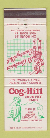 Matchbook Cover - Cog Hill Country Club Lemont IL St Andrews