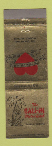 Matchbook Cover - Bali Hi Motor Hotel Phoenix AZ WEAR