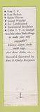 Matchbook Cover - Camargo Lodge Cincinnati OH