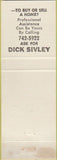 Matchbook Cover - Harold Olsen Realtor Marysville CA orange