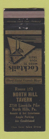 Matchbook Cover - North Hill Tavern North Hills PA