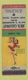 Matchbook Cover - Joe Calloway Fort Worth TX Insurance pinup WORN