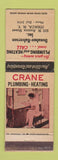 Matchbook Cover - Crane Plumbing Heating Ithaca NY Donahue Halverson