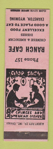 Matchbook Cover - Ranch Cafe Evanston WY Chinese