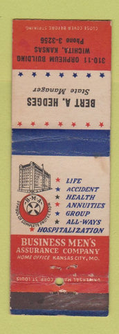 Matchbook Cover - Bert Hedges Business Men's Insurance Wichita KS