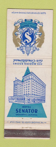 Matchbook Cover - Hotel Senator Sacramento CA