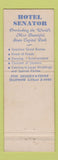 Matchbook Cover - Hotel Senator Sacramento CA