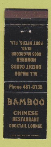 Matchbook Cover - Bamboo Chinese Restaurant Fort Myers FL