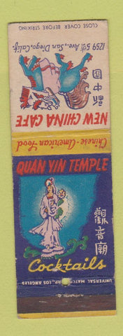 Matchbook Cover - New China Cafe San Diego CA Quan Yin Temple