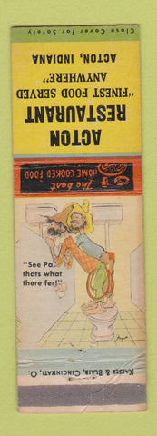 Matchbook Cover - Acton Restaurant Acton IN hillbilly WEAR