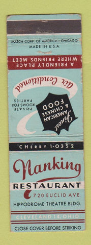 Matchbook Cover - Nanking Restaurant Chinese Cleveland OH