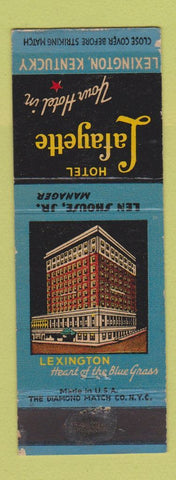 Matchbook Cover - Hotel Lafayette Lexington KY WEAR