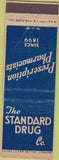 Matchbook Cover - Standard Drug Co