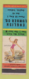Matchbook Cover - English Lumber English IN pinup WORN