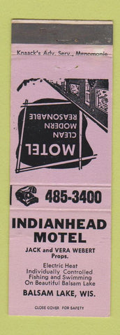Matchbook Cover - Indianhead Motel Balsam Lake WI