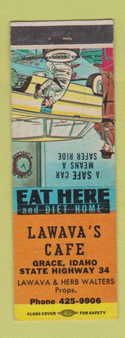 Matchbook Cover - Lawava's Cafe Grace ID