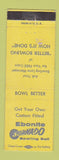 Matchbook Cover - Tornado Ebonite Bowling Ball Beghardt Allentown Hazleton PA