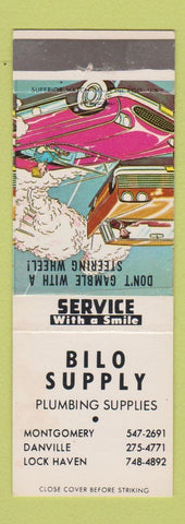 Matchbook Cover - Bilo Plumbing Supply Montgomery Danville Lock Haven PA